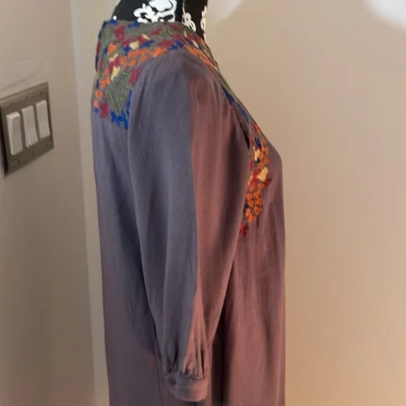 Orange Creek grey embroidered dress small - Picture 6 of 11